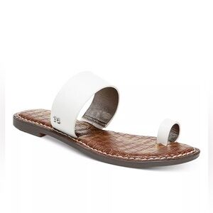 Sam Edelman Women's Gorgene Toe-Ring Sandals - White Size 8